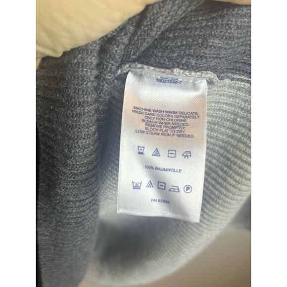 Lands End Knit Tunic Sweater Size Large L Scroop Neck Gray Slate Gray Classic - Picture 4 of 8